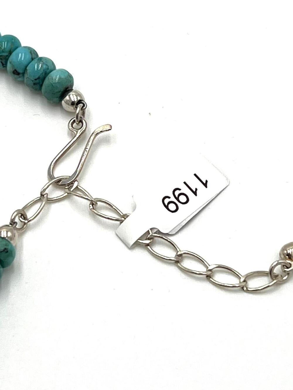 DTR Jay King Turquoise Beaded Necklace in Sterling Silver - Picture 3 of 6